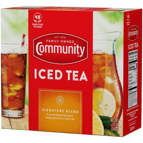 Community Coffee Community Coffee Signature Iced Tea, 576 Family Size Tea Bags, 48 Count Box (Pack Of 12)