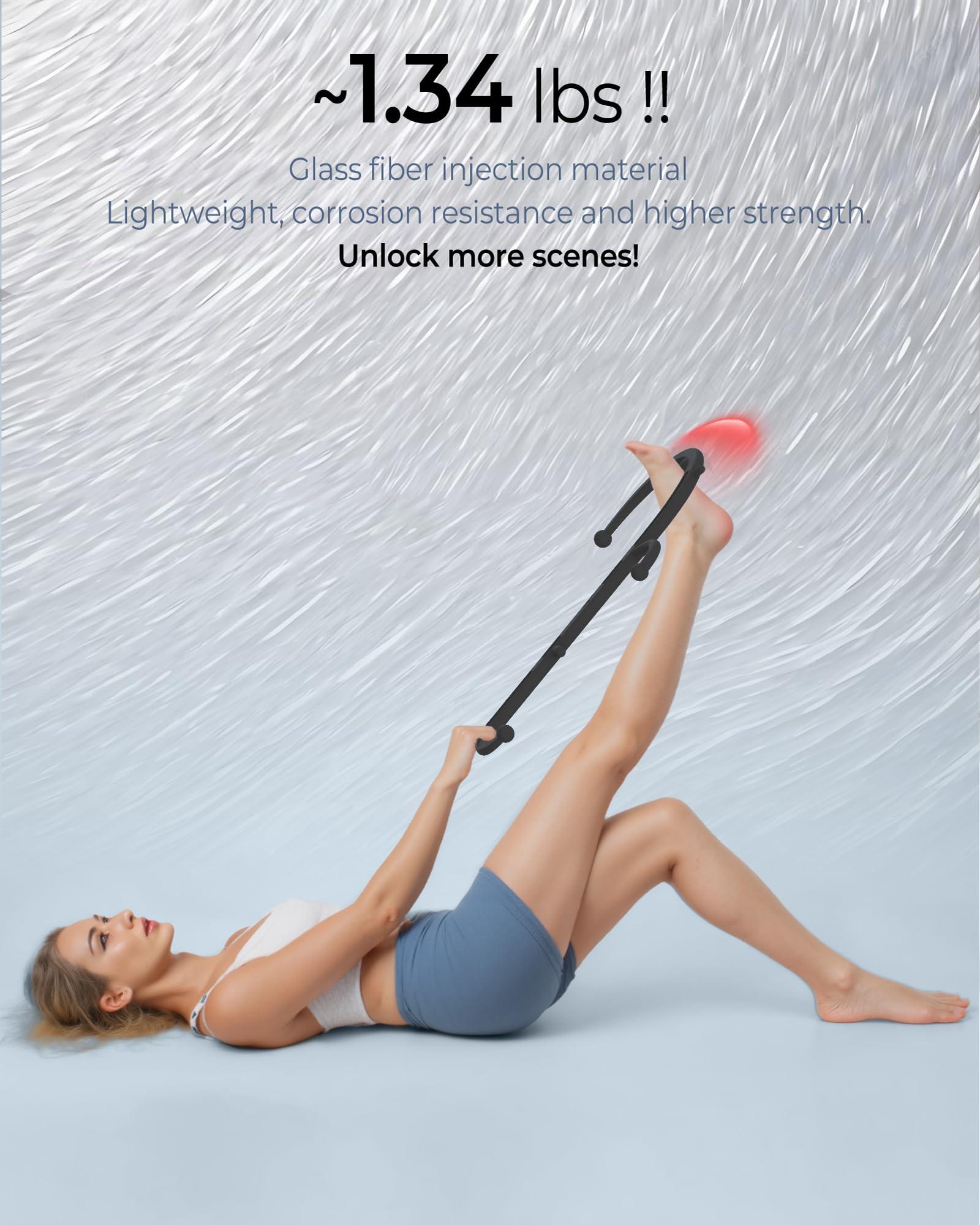 Cubetoou Cubetoou Back and Neck Massager for Pain Relief Deep Tissue, Upgraded Full Body Trigger Point Cane Massage Tools, Massage Stick Pressure Point Hook, Muscle Knot Remover Tool (Black)