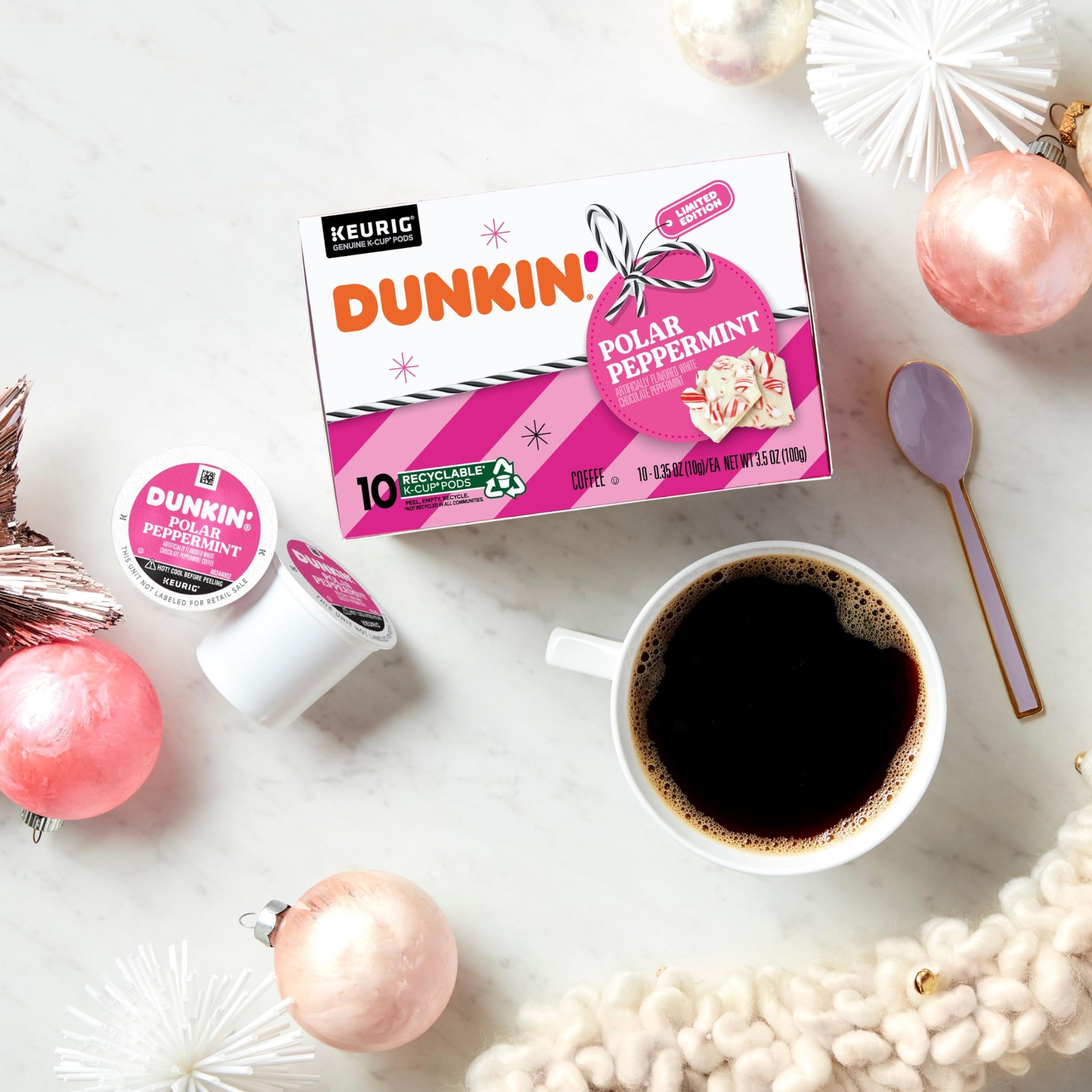 Dunkin' Dunkin Polar Peppermint Flavored Coffee, 60 Keurig K-Cup Pods