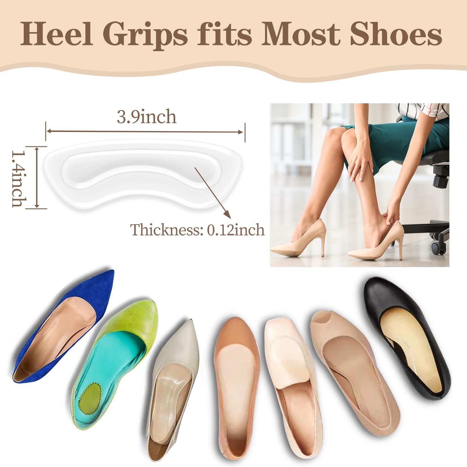 EACOZY EACOZY Heel Grips, Clear Shoe Heel Inserts, Heel Cushion Pads for Women Men Loose Shoes, 5 Pairs