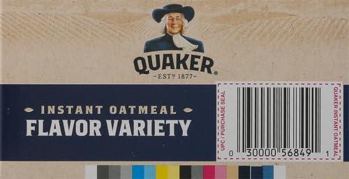 Quaker Quaker Instant Oatmeal, 4 Flavor Variety Pack, 1.51oz Packets (8 Pack)