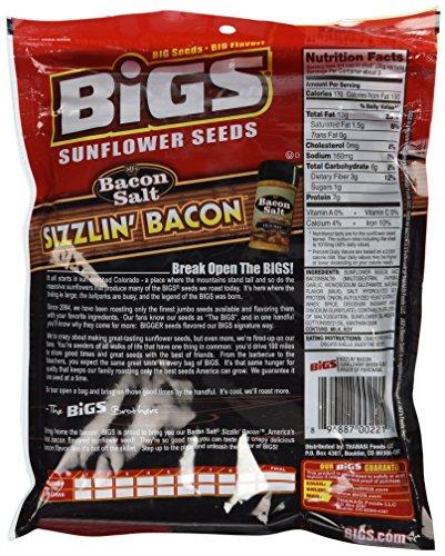 Big's Sunflower Seeds Bigs Sunflower Seeds (Pack of 2) (Bacon Salt Sizzlin Bacon)