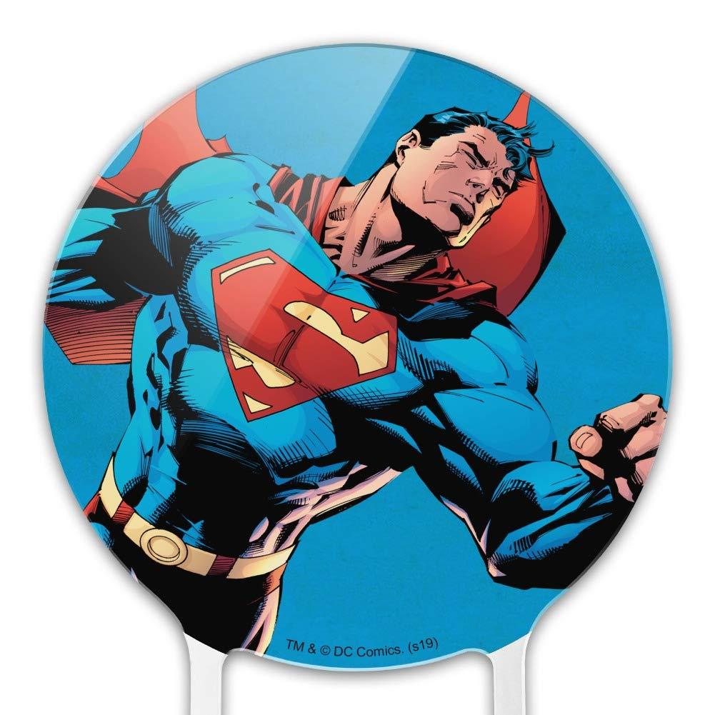 GRAPHICS & MORE Acrylic Superman Character Cake Topper Party Decoration for Wedding Anniversary Birthday Graduation