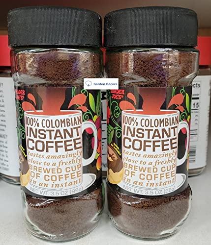 Trader Joe\'s2 Trader Joe 100% Colombian Instant Coffee 3.5oz 99g (Two Bottles)