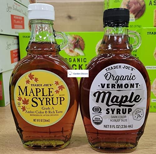 Trader Joe's2 Trader Joe's2 Grade A Maple Syrup & Organic Vermont Maple Syrup 8fl oz 236ml (Two Bottles)