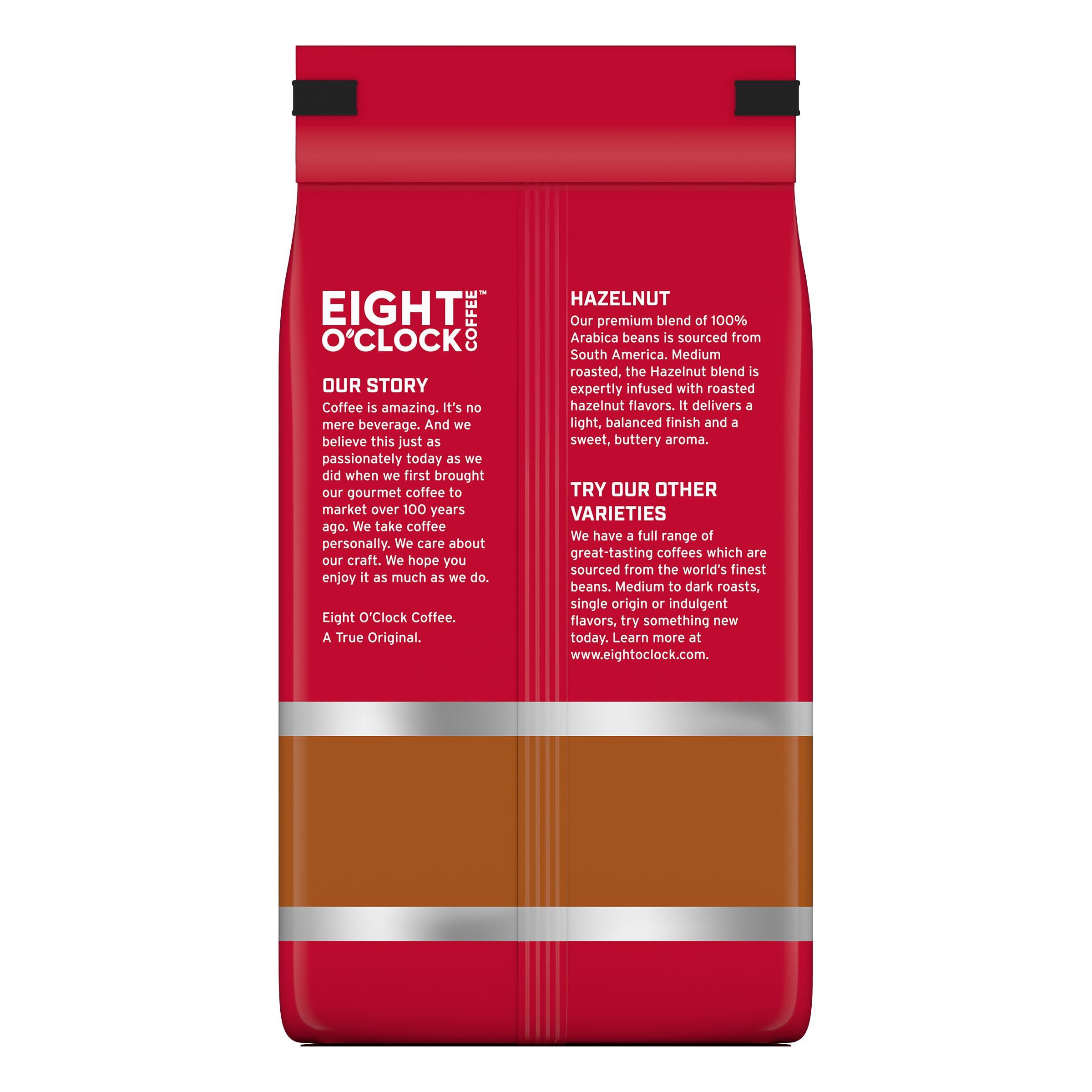 Eight O'Clock Coffee Eight O'Clock Coffee Hazelnut, Medium Roast, Whole Bean Coffee, 20 Ounce 100% Arabica, Kosher Certified
