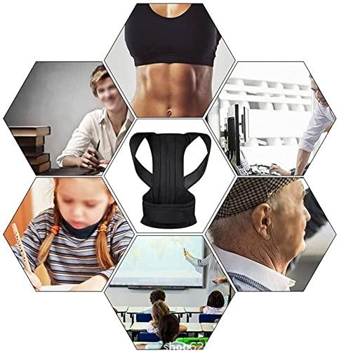 SJHY Posture Corrector Adjustable Back Brace for Neck, Shoulder, Upper Back Pain Relief Lumbar Support Belt Straightener Waist Straps Men Women Back Posture (Size : XXX-Large)