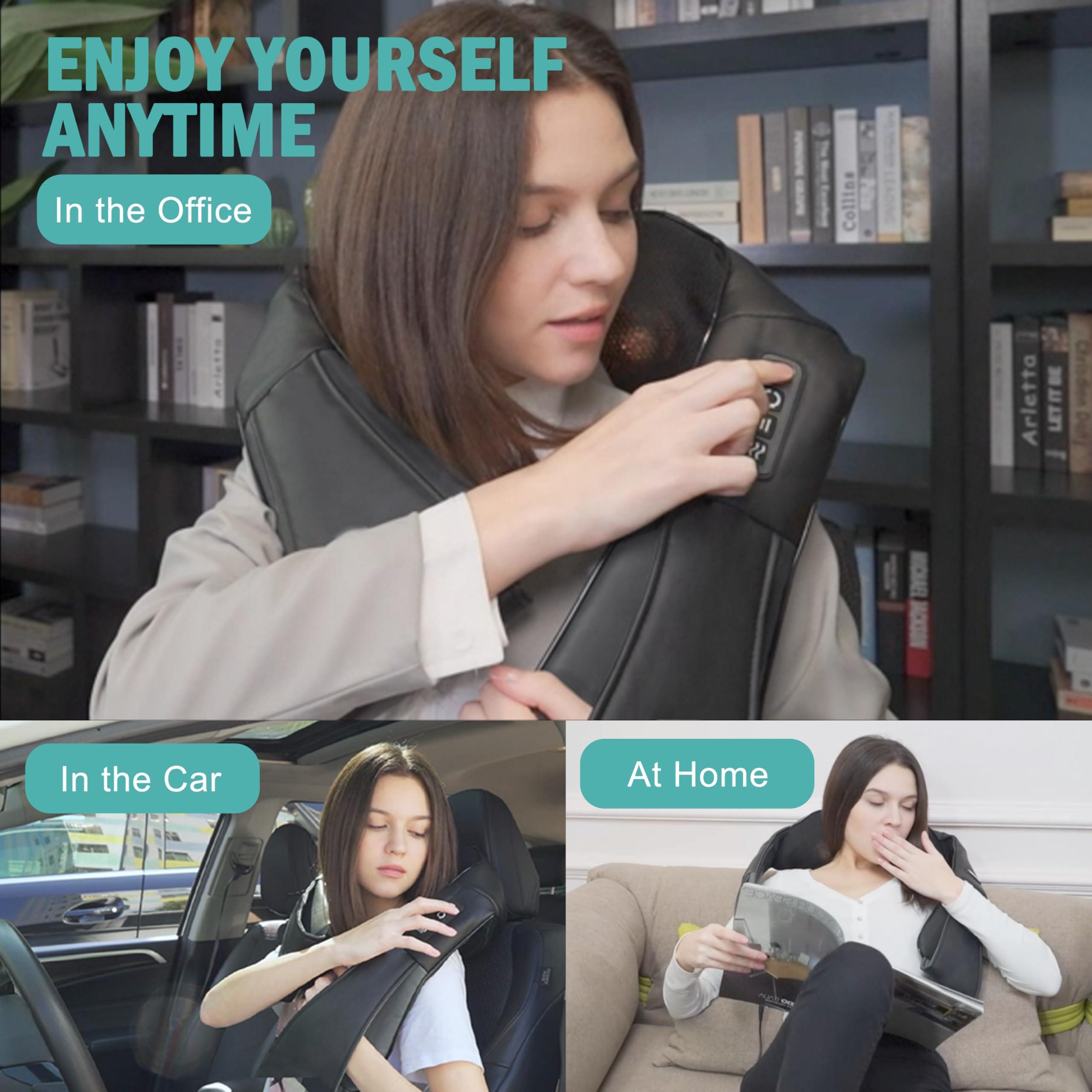 DAILYLIFE DAILYLIFE Shiatsu Neck and Back Massager with Heat, Electric Deep Kneading Massager for Neck Pain, Shoulder, Waist, Leg and Foot, Stress Relief for Men, Women, Mom, Dad