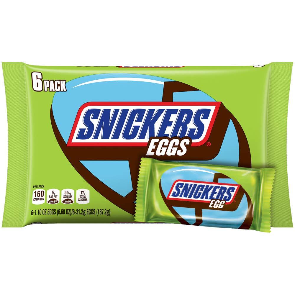 Snickers SNICKERS Easter Eggs Caramel Chocolate Candy Multi-Pack, 6.6 oz, 6 ct