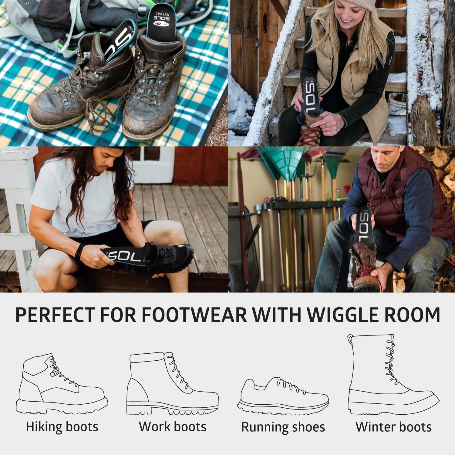 SOLE SOLE Active Thick with Metatarsal Pads Plantar Fasciitis Insoles, Men & Women - Arch Support Inserts for Foot Health and Heel Pain Relief, Orthotic Shoe Inserts Men & Women