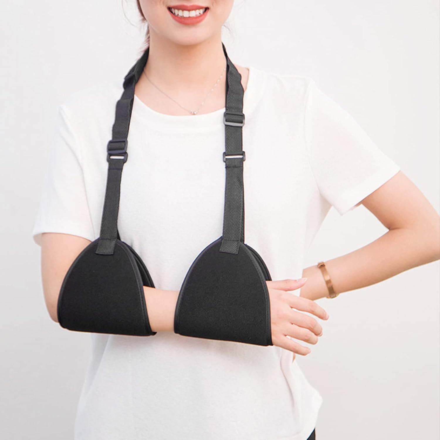 KooingTech KooingTech Arm Sling Shoulder Immobilizer, Arm Sling for Elbow Injury, Arm Sling for Shoulder Injury, Arm Sling with Pillow Support,Shoulder Sling with Abduction Pillow for Shoulde (Black)
