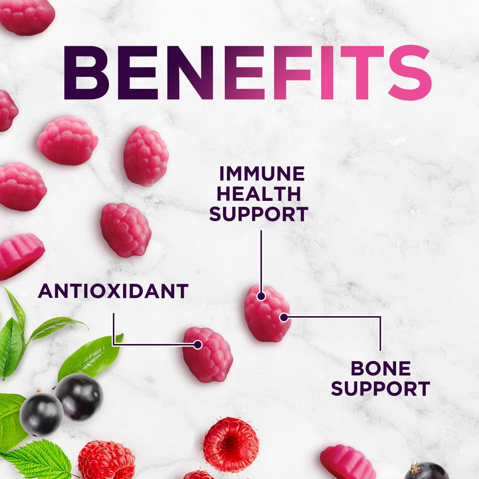 Health Nutrition Naturals Zinc Supplement Gummies 50mg, Max Strength Bone, Skin & Immune Support Zinc Supplements for Women & Men, Vegan, Non-GMO & Gluten Free, Immune Health Support, Antioxidant Zinc Vitamins - 60 Gummies