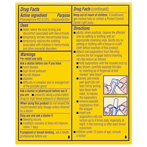 Preparation H Preparation H Hemorrhoid Suppositories For Itching And Discomfort Relief - 12 Count (Pack of 1)