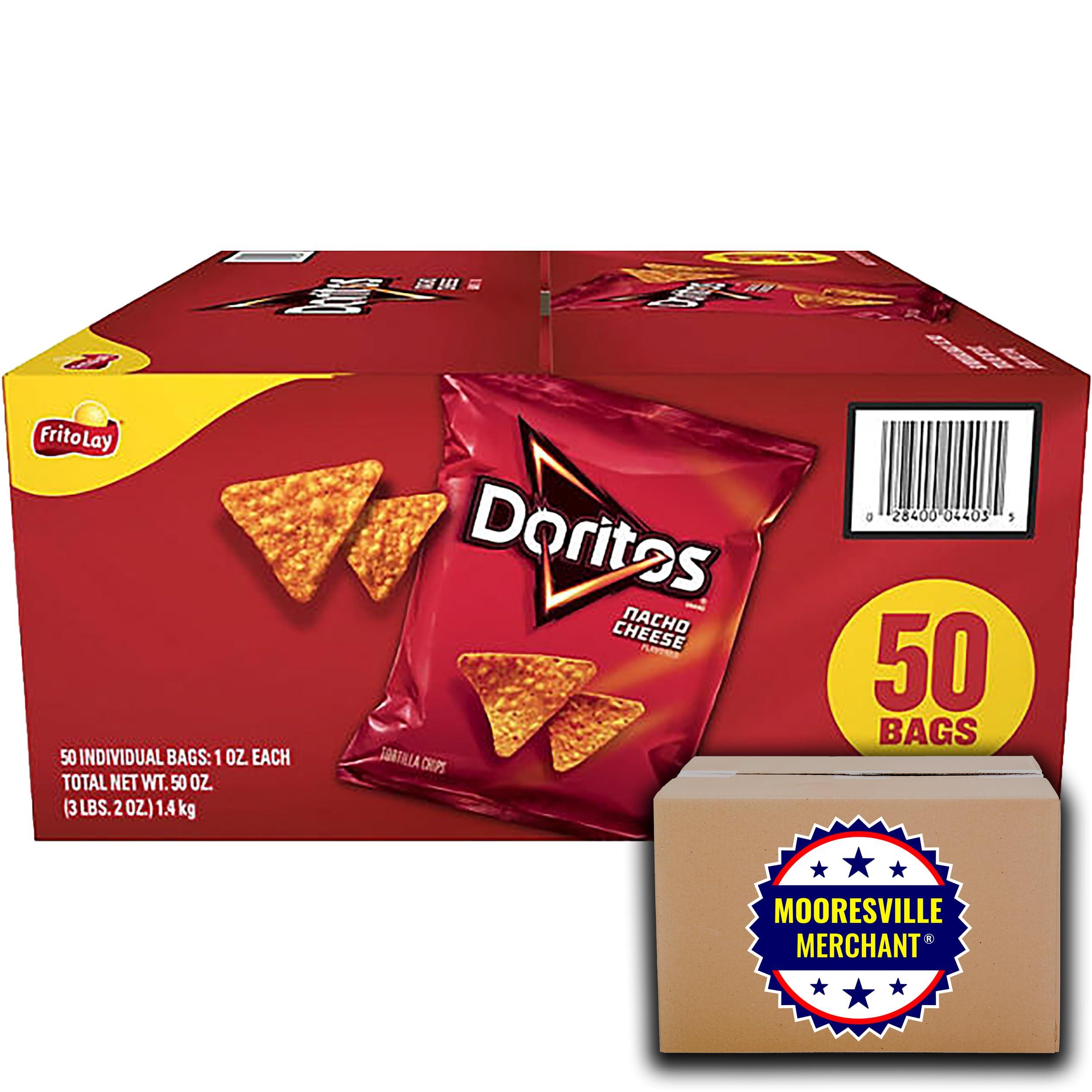 Mooresville Merchant Doritos Nacho Cheese Tortilla Chips, 1 oz, 50 Bags with Mooresville Merchant Decal