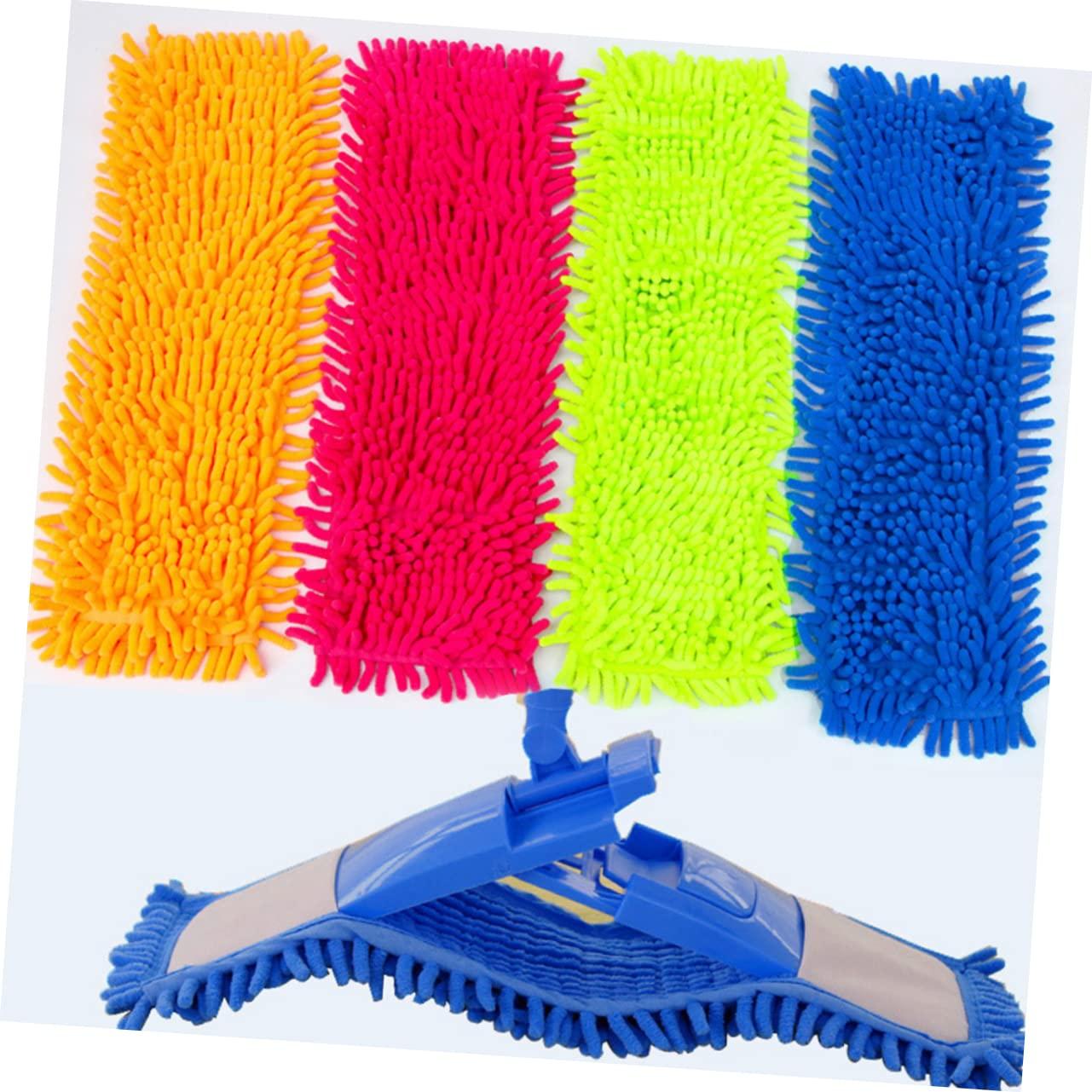 BESPORTBLE Microfiber Mop Pads, 2pcs Washable Mop Pads Reusable Replacement Mop Pads Flat Replacements Heads for Wet Or Dry Floor Cleaning and Scrubbing, 15.6inch