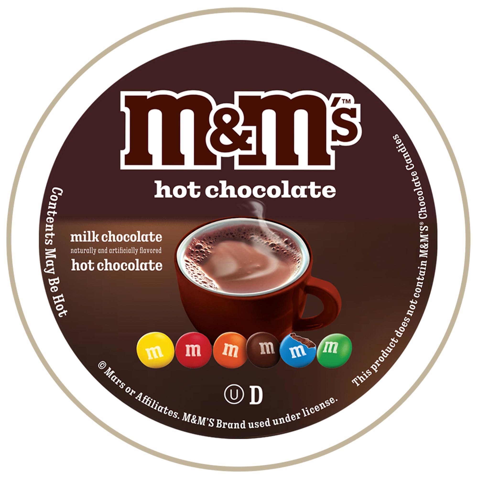 White Coffee Milk Chocolate Single Serve M&M Hot Cocoa Pods, 18 Count