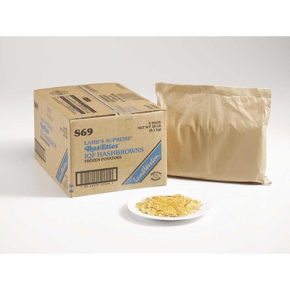 Lamb Weston Lamb Weston Supreme Hash Browns and Formed Potato, 3 Pound - 6 per case.