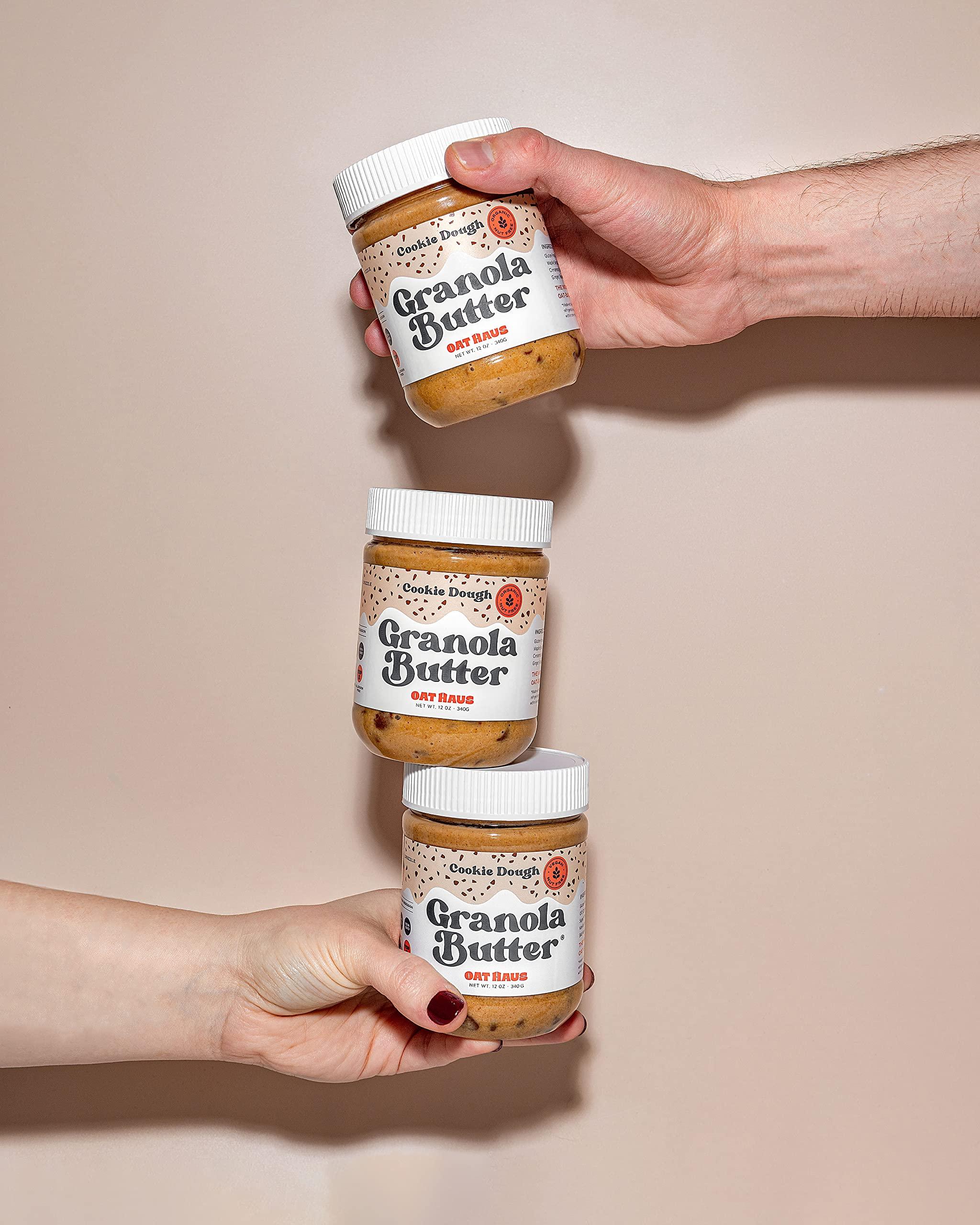 KWEEN Oat Haus Cookie Dough Granola Butter (Chipless) | Peanut-free, Almond (Tree-Nut) Free, & School-Safe (Top 8 Allergen Free) | Sunflower Seed & Cookie Dough Alternative