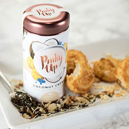 Pinky Up Pinky Up Coconut Crème Loose Leaf Tea | White Tea, 15-30 mg Caffeine Per Serving, Naturally Calorie & Gluten Free | 2.8 Ounce Tin, 25 Servings