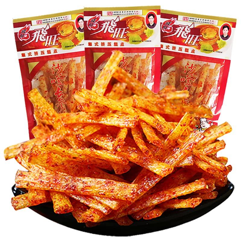ZAOIAN Latiao,chinese snacks spicy strips,spicy chinese strips snack,16g/bag,Vegan,spicy gluten strips,spicy strip small gluten,spicy strip snack,Variety Flavor,Chinese Specialties (Random 3bag)