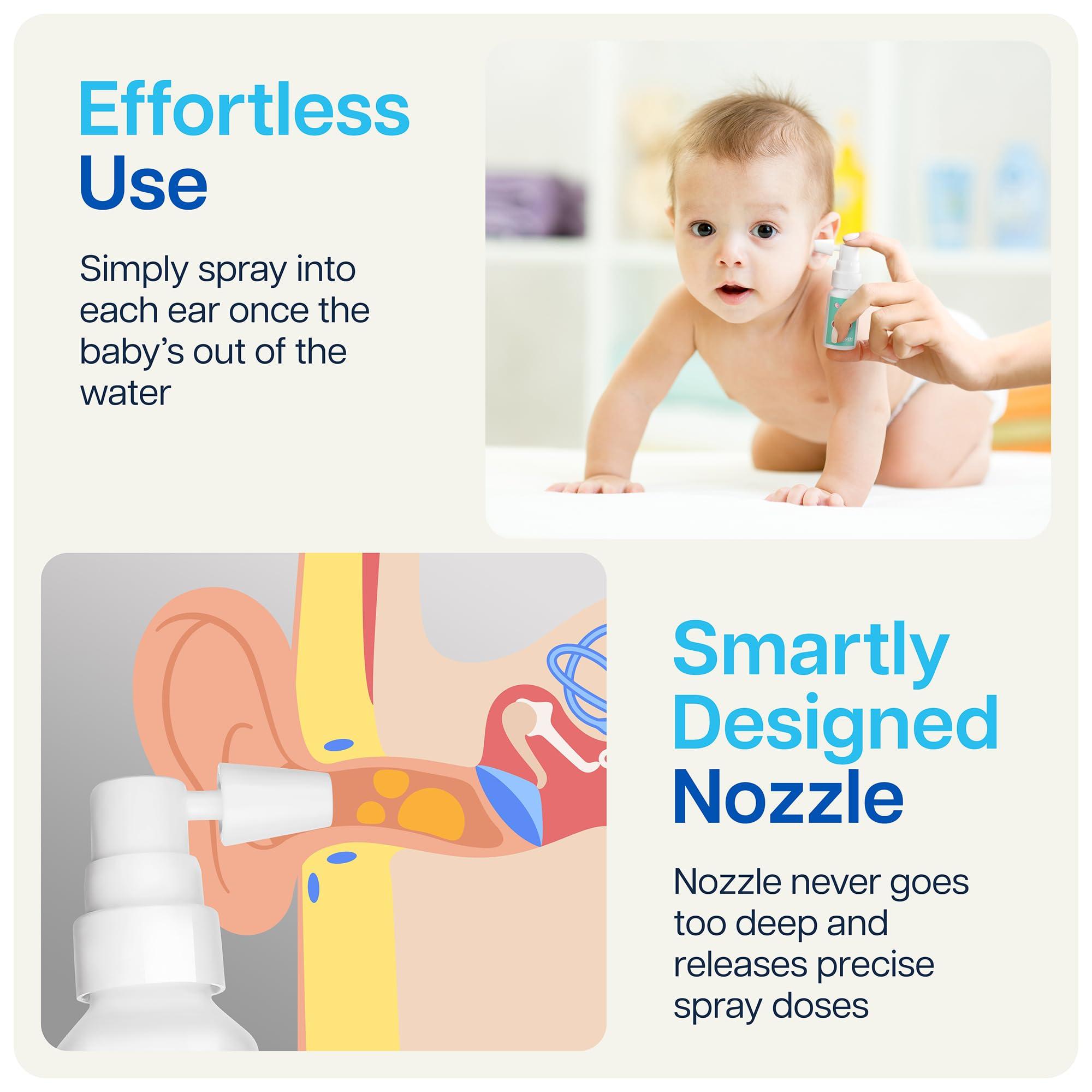 NAVEH PHARMA NAVEH PHARMA Dry Ears Baby | Swimmers Ear Drops Spray | Ear Drying Drops for Little Swimmers | Remove Water Trapped in Ears in Seconds | Prevent Hearing Loss (0.5 Fl Oz)
