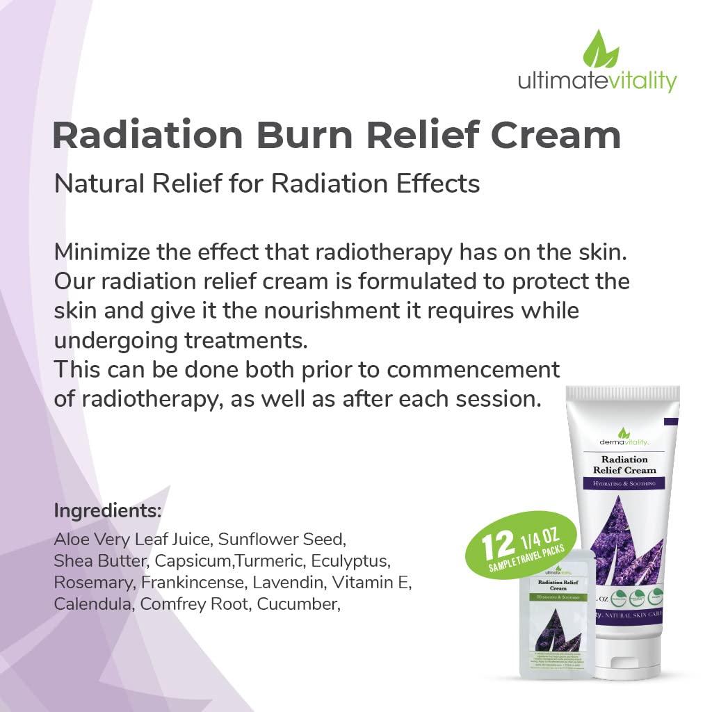 UltimateVitality Radiation Burn Cream 6 Ounce Travel Pack Combo Natural, Organic Radiation Burn Cream, Paraben, Sulfate, Pthalate and Petro Chemical Free Radiation Relief Cream