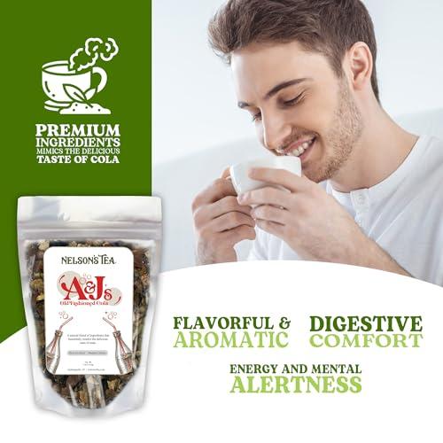 Nelson\'s Tea Nelson\'s Tea - A&J\'s Old Fashioned Cola Tea - Chicory Root, Cinnamon, Black Tea, Coriander, Lemon Peel, Orange Peel and Natural Flavoring - 4 Oz