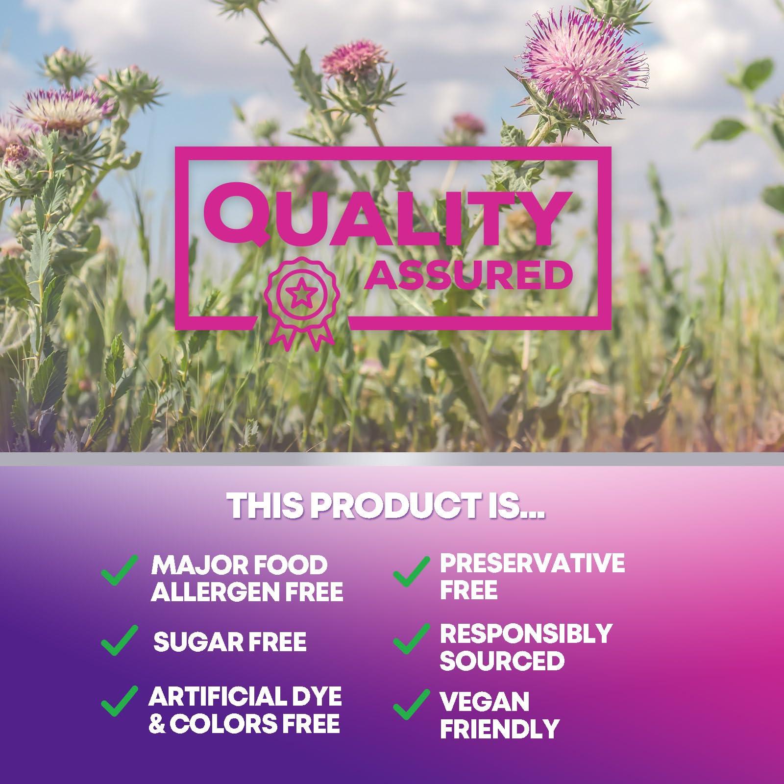 Health Nutrition Naturals Gentle Liver Cleanse Detox & Repair Formula - Herbal Liver Support Supplement: Milk Thistle with Silymarin, Artichoke Extract, Dandelion, Beet, Chicory Root, & Turmeric for Liver Health - 240 Capsules