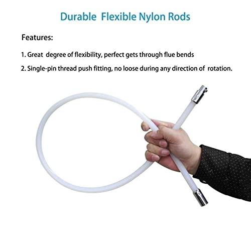 LIYUN chimney sweep kit Dryer Duct Cleaning Kit, Lint Remover, Includes 9/15 /18 Flexible Rods And 1 Brush Head - Can Be Used As A Chimney Brush, Dryer Pipe Inner Wall Cleaning Brush ( Color : 9 Rods , Size