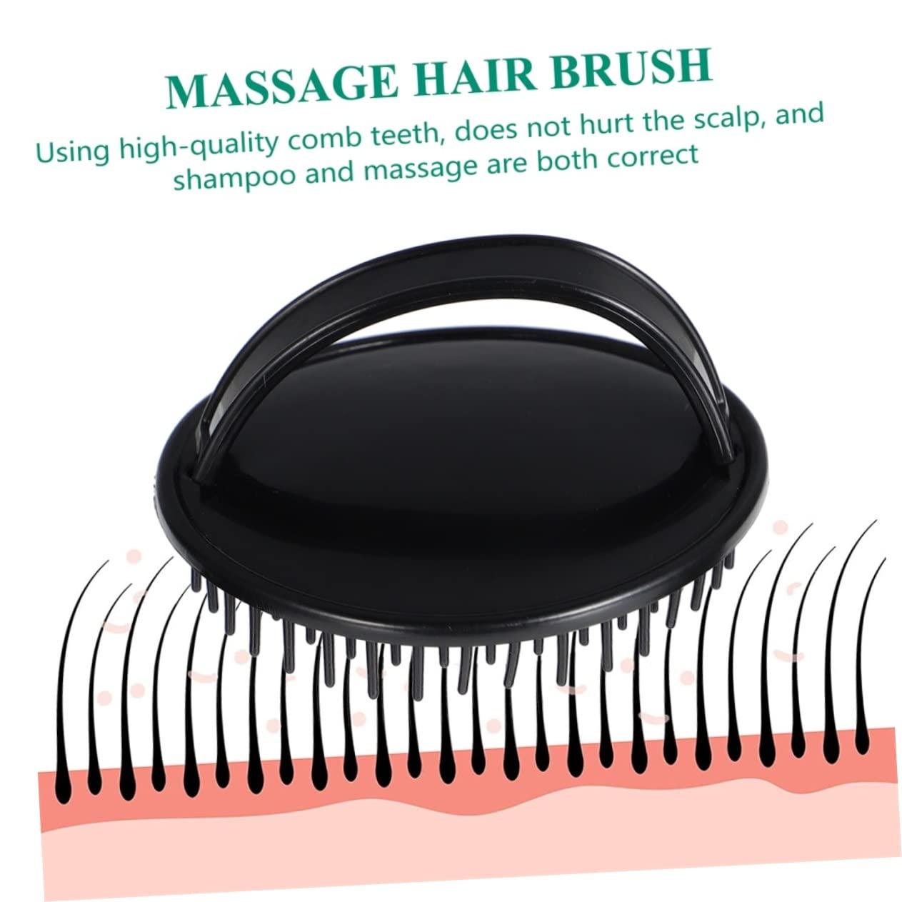 Healeved Healeved 8 Pcs Massage Shampoo Brush Scalp Scrubber Shower Brush for Hair Scalp Shampoo Brush Face Wax Head Scalp Massage Brush Roller Brush for Blow Drying Massager Sponge Plastic Black
