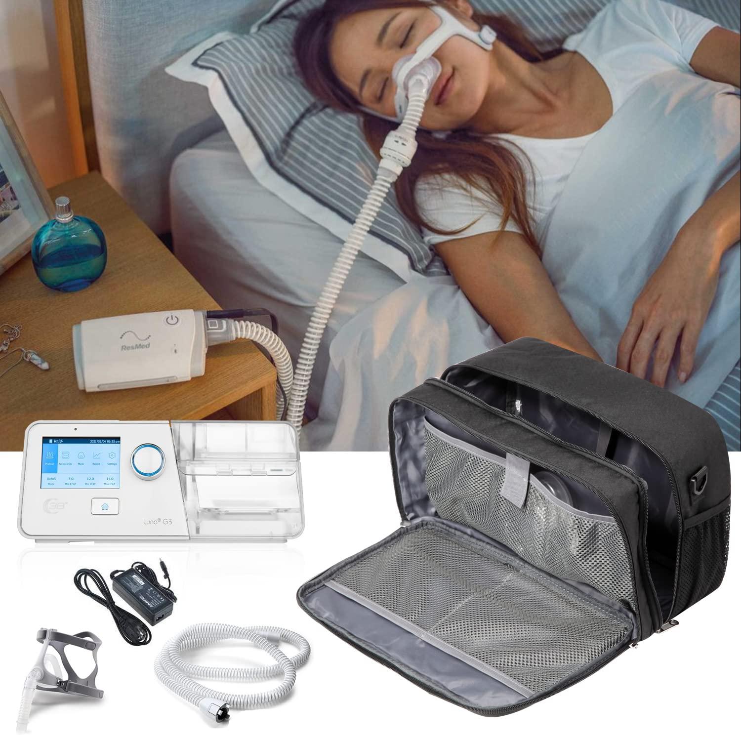 Gatycallaty Cpap bag Travel Resmed Airsense 9 10 11 Z1 Apex Medical Luna G3 Machine Equipment Accessories Supplies Travel Size Carrying Case Airplane Portable