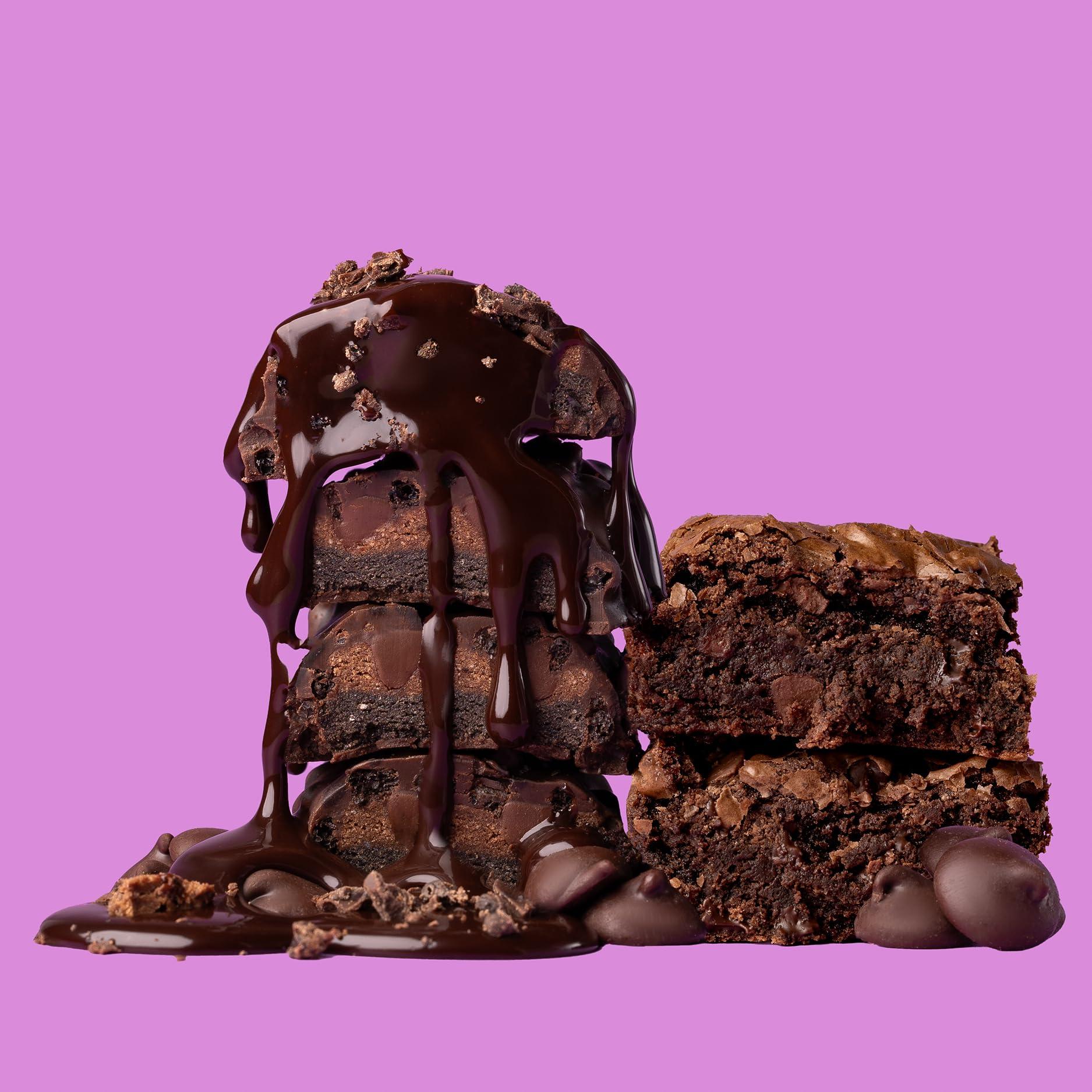 Fit Crunch FITCRUNCH Snack Size Protein Bars, 6-Layer Baked Bar, 4g of Sugar, Gluten Free & Soft Cake Core (9 Bars, Chocolate Brownie)