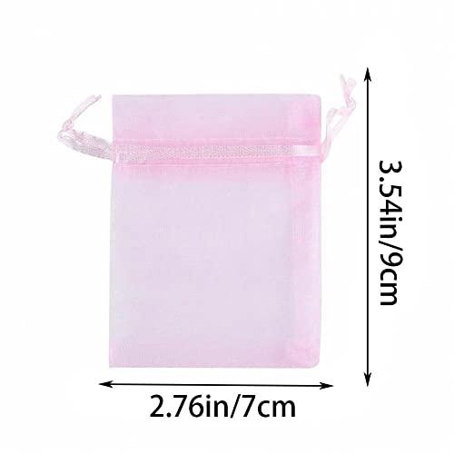 ST4U Organza Bags 50pcs Small Jewelry Pouches Gift Bags Drawstring Bags Mesh Sachet Bags for Wedding Favour Party Gift Candy Packing