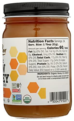 GloryBee GloryBee Clover Blossom Raw Organic Honey, 18 Ounce
