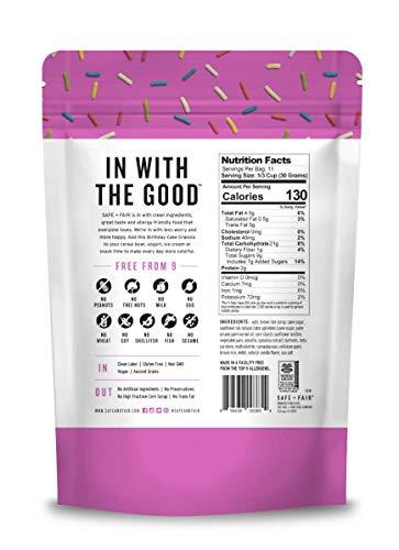 The Safe Fair Food Company Safe and Fair Birthday Cake Granola, 24 Ounce (Two Pack)