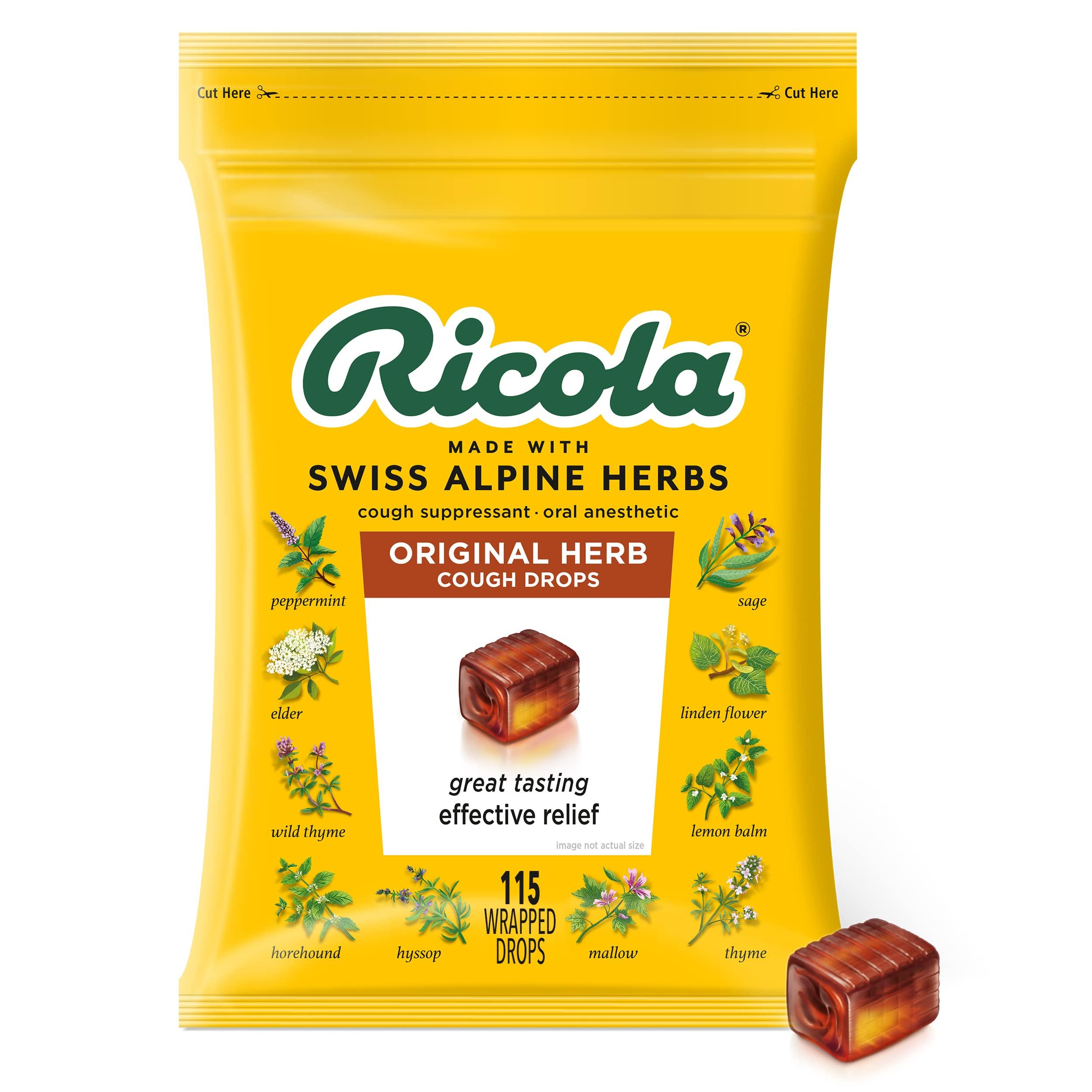 Ricola Ricola Original Natural Herb 115 Count Max Swiss Cherry 34 Count Throat & Cough Drops Bundles
