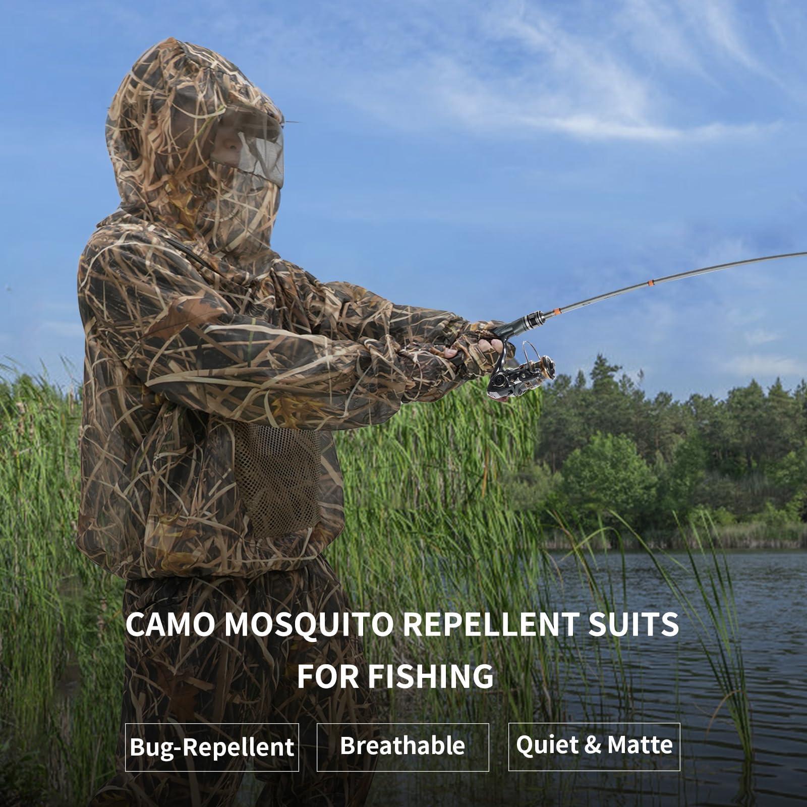 LOOGU LOOGU Mosquito Suits, Net Bug Pants & Jacket Hood Sets - Ultra-fine Mesh - With Fishing, Hiking, Camping and Gardening