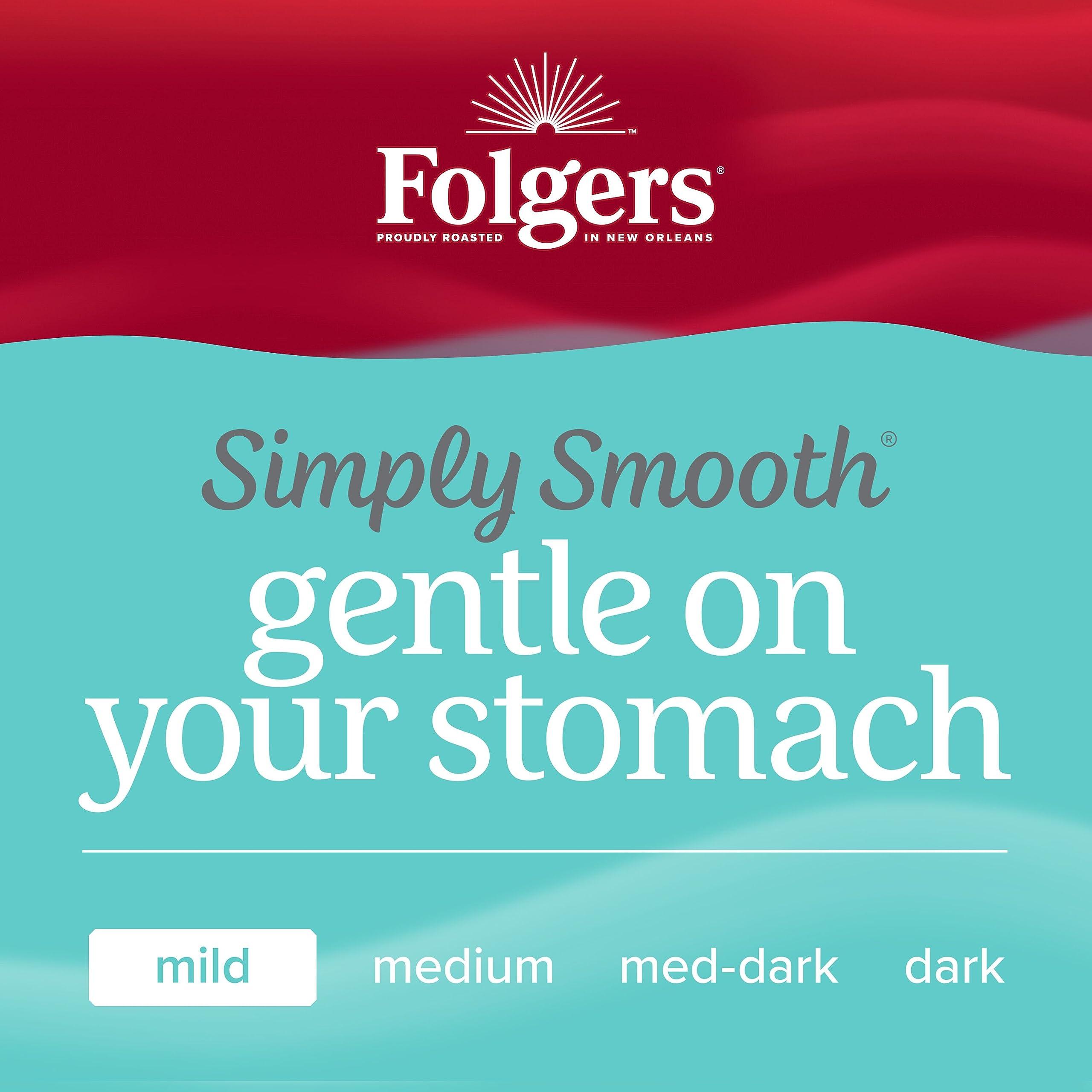 Folgers Folgers Simply Smooth Ground Coffee, Mild Roast, 27 Ounces