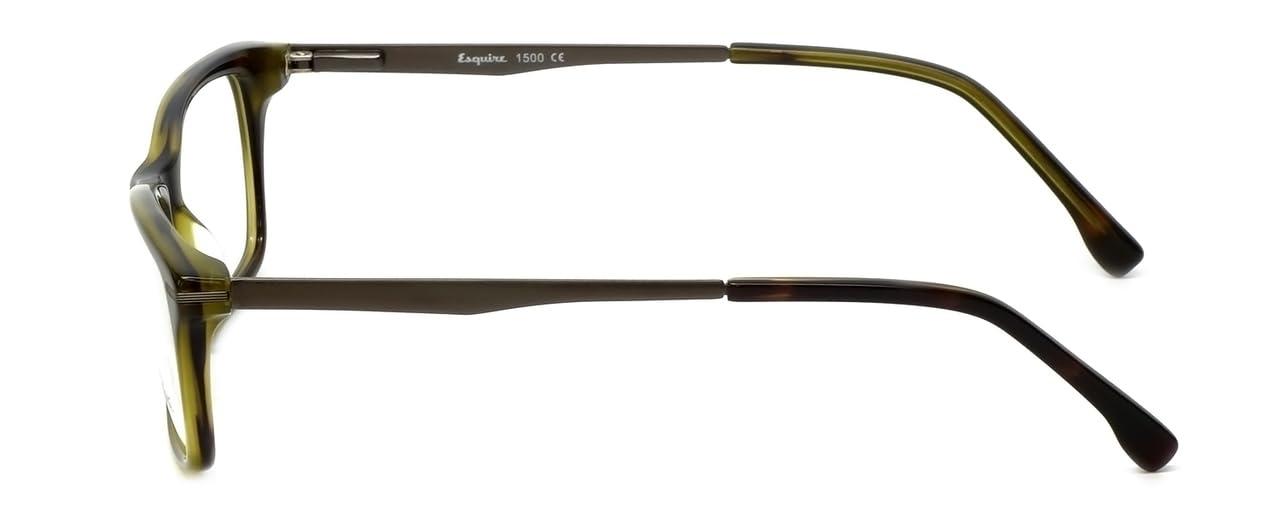 Calabria Calabria Esq 1500 Rectangular Reading Glasses +7.00 Olive Green Tortoise Havana Men Women