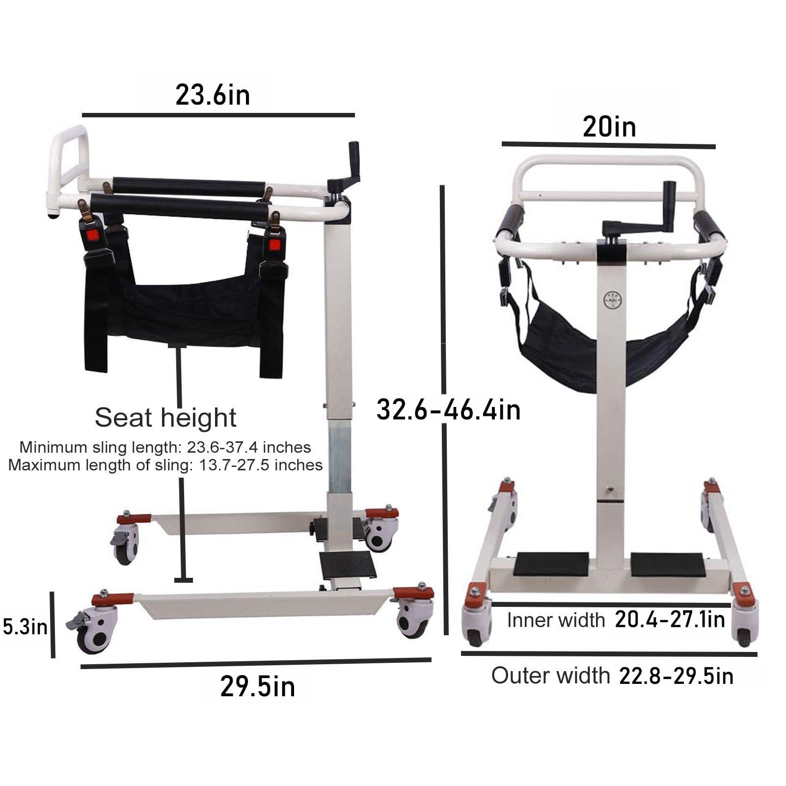 seveni Patient Lift aid Transfer Wheelchair Patient Transfer Chair Wheelchair to car Transfer Devices Bedside Toilet Chair for Elderly and Disabled Bedridden Elderly Care, toileting and Bathing