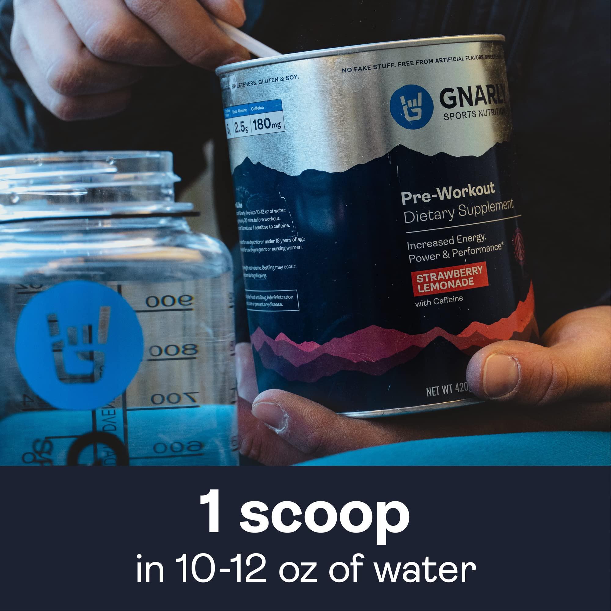 Gnarly Nutrition Gnarly Nutrition Natural Pre-Workout Powder - Endurance & Recovery, NSF Contents Certified, Vegan Pre Workout Wellness, Sports Nutrition - Mango, Caffeine 14.82oz