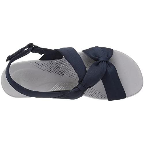 Optigard Women\'s Flat Orthopedic Arch Support Reduces Pain Comfy Sandal, Casual Non-Slip Comfy Adjusting Ankle-Strap Beach Walking Sandals with Arch Support (12,Blue,Female)