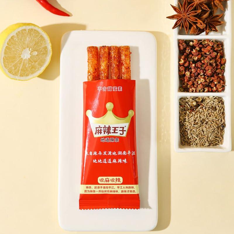 ZAOIAN Handmade Hunan latiao, super spicy noodles series, Nostalgia Spicy Strips Spicy Stick Small Gluten, Sweet Spicy Flavor Instant Snack, Chinese Specialties Snack, snack gift pack (Slightly Spicy,1 bag)