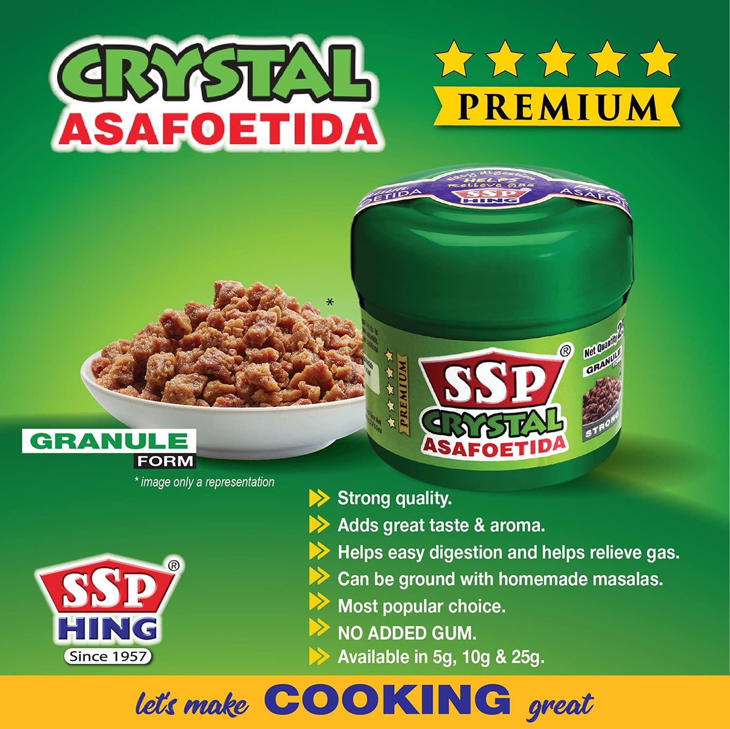 SSP ASAFOETIDA SSP Crystal Asafoetida(Hing) (25G)