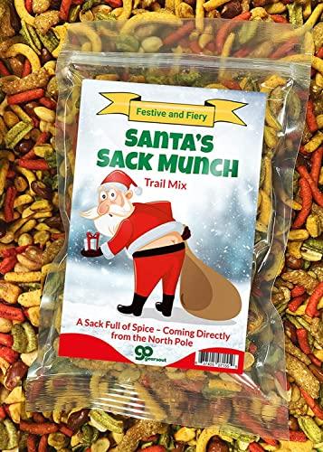 GearsOut Funny Christmas Premium Trail Mix - Hilarious Stocking Stuffers for Men Food Spicy Gifts for Women - Unique Foods Gifts and Gourmet Basket Ideas Care Packages Christmas Gag Gifts for Adults Teenagers Coworkers Friends (Santa\'s Sack)