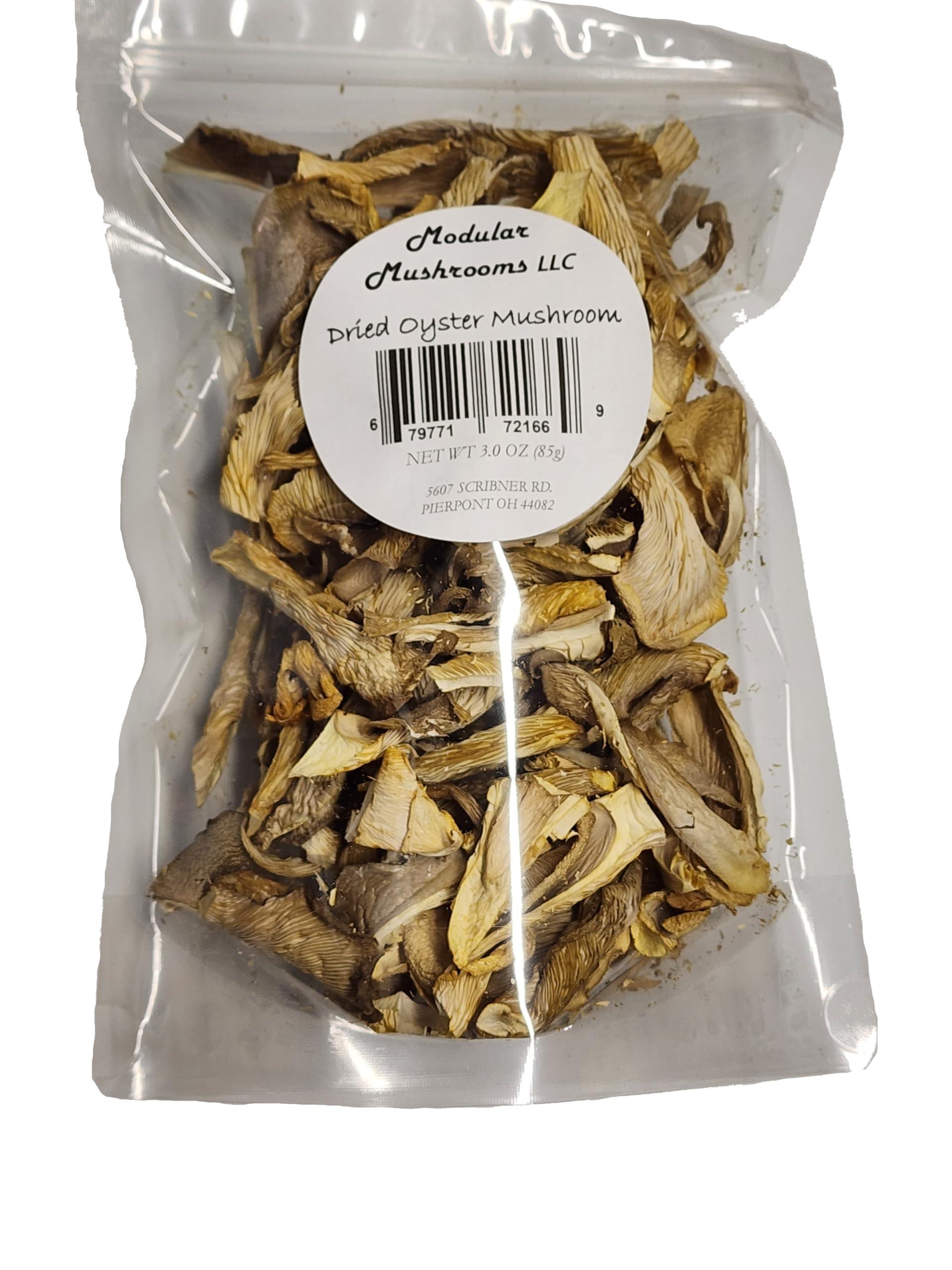 Modular Mushrooms LLC Dried Oyster Mushrooms | Grown in the USA (3.0 Ounce)