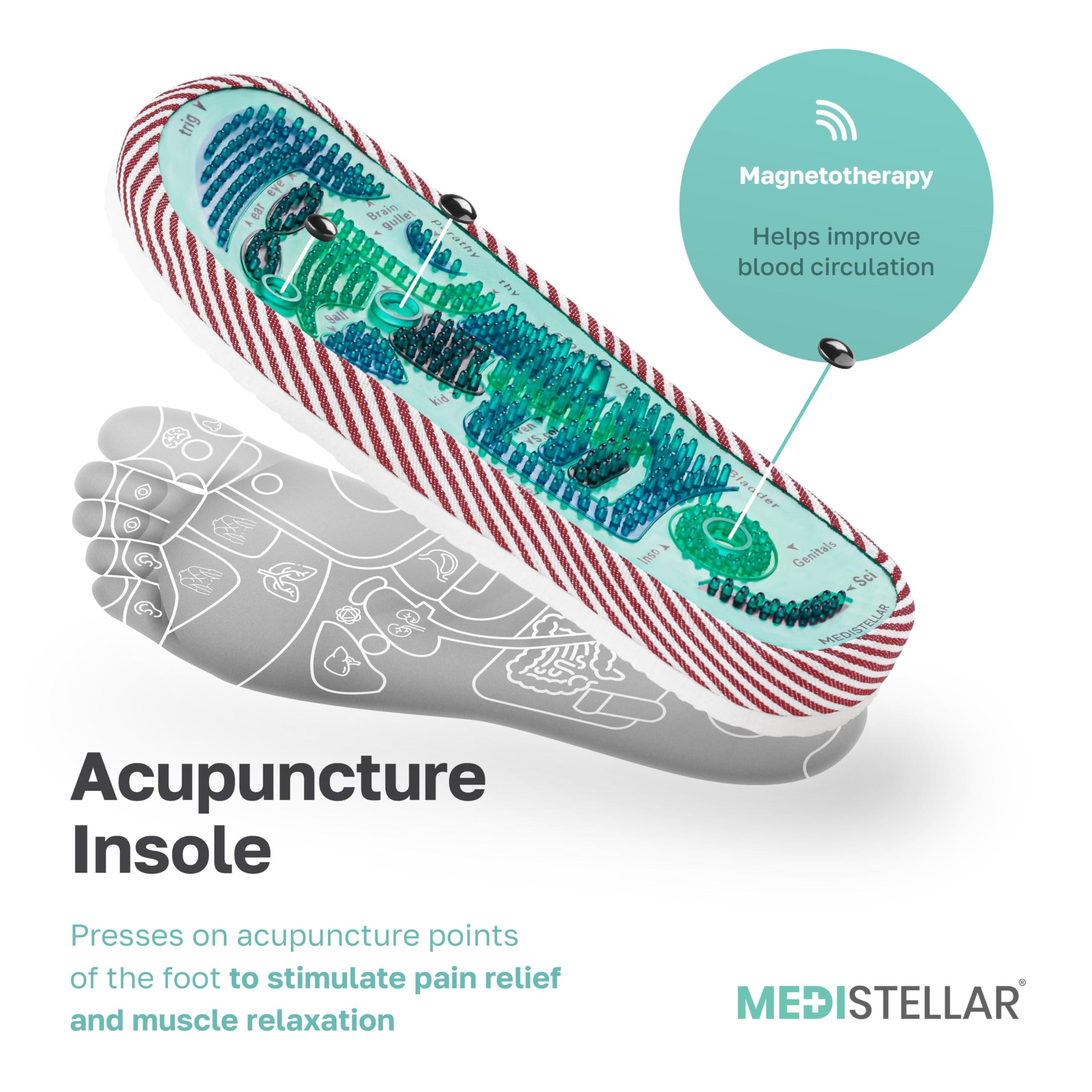 MEDISTELLAR Acupressure Massage Slippers for Plantar Fasciitis & Neuropathy Relief Reflexology Foot Massager Sandals, Ideal Gift for Men & Women, Stress & Tension Relief, Pain Management for Foot Health