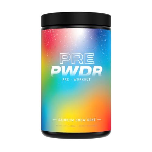 PWDRS PWDRS Pre-Workout Powder, All Natural Pre Workout for Energy, Pump, Endurance & Strength, with Caffeine (Rainbow Snowcone)