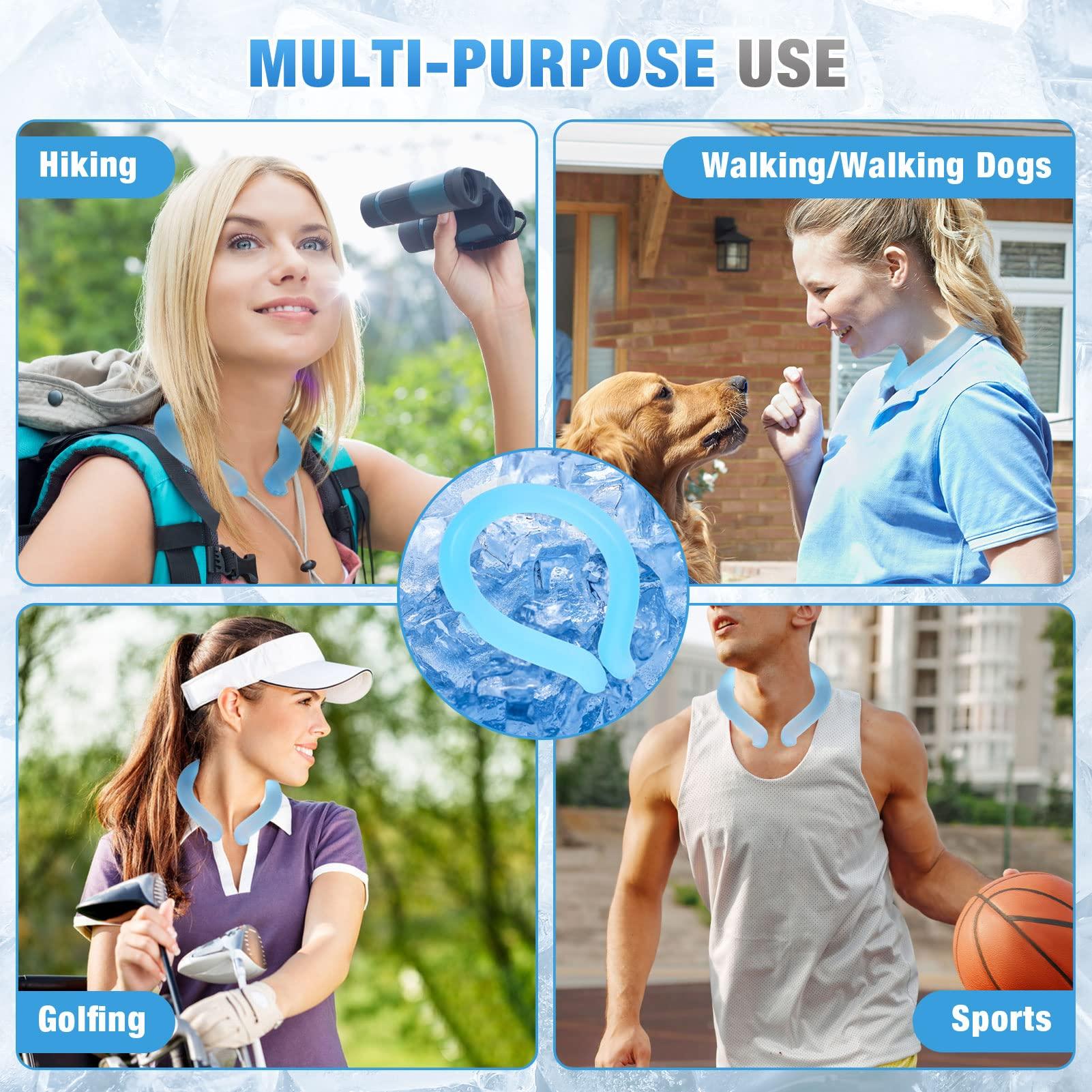 WILLOW WEAVE Cooling Neck Wraps Neck Cooling Tube Neck Coolers for Hot Weather, Easy to Wear Neck Ice Pack Wrap, Keeping Cool in The Heat, Instant Cooling Refresh for Hot Flashes Menopause Outworks(Blue)