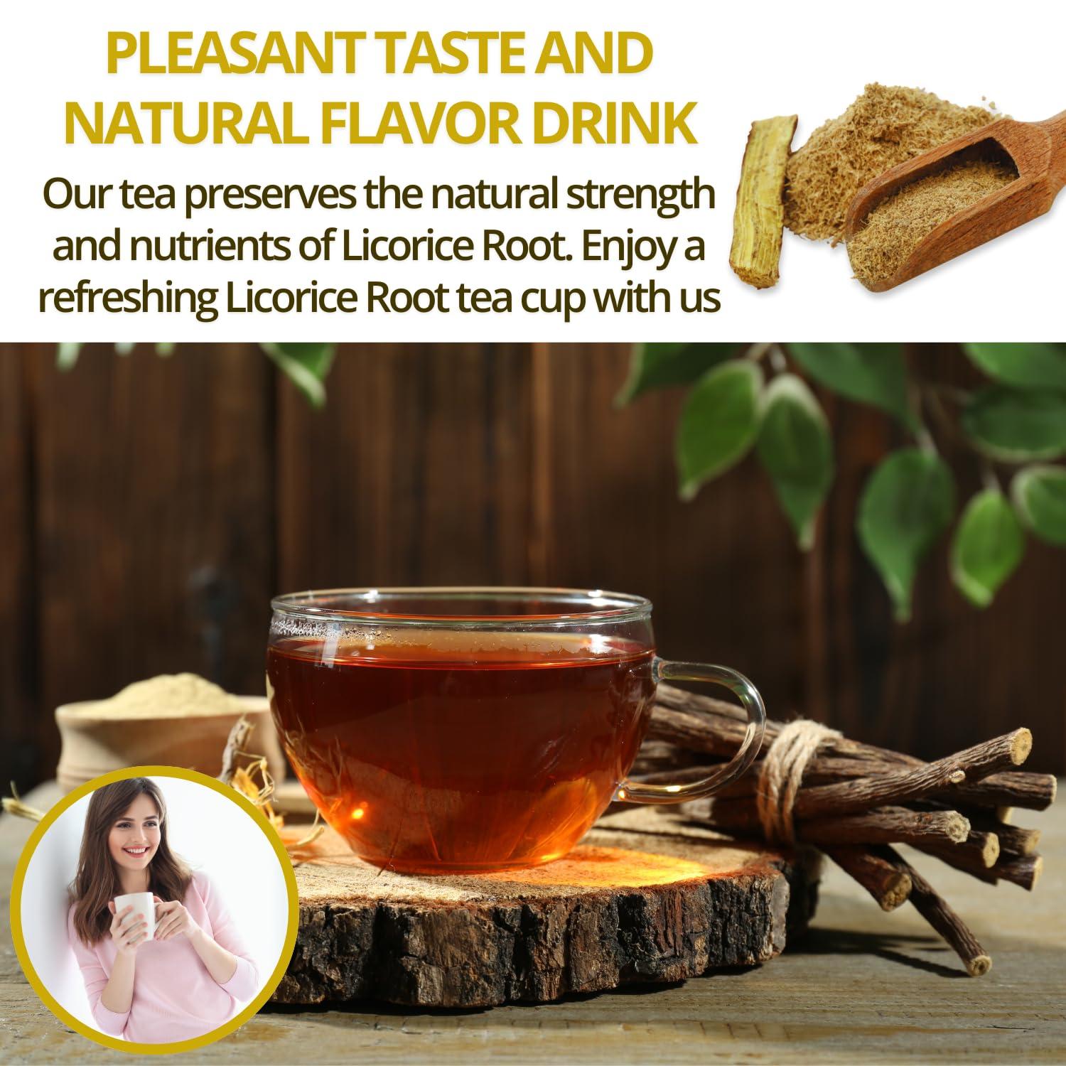 VIDA FARM VIDA FARM 125 Licorice Root Tea Bags, 100% Natural Licorice Tea Bags, Natural Sweet Dried Licorice Herbal Tea Bags, Licorice Root Tea, No Sugar, No Caffeine, Vegan